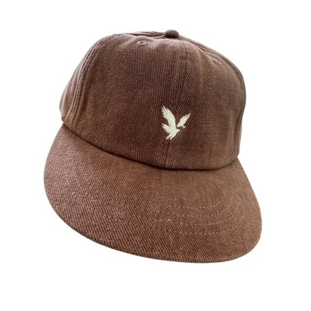 American Eagle Unisex Adjustable Hat One Size Logo Burgundy Brown Twill Cotton